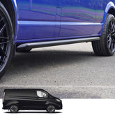 Ford Transit Custom Lwb 2012-2017 2.4 Inch Gloss Black Oe Style Sportline Side Bars - Pair -